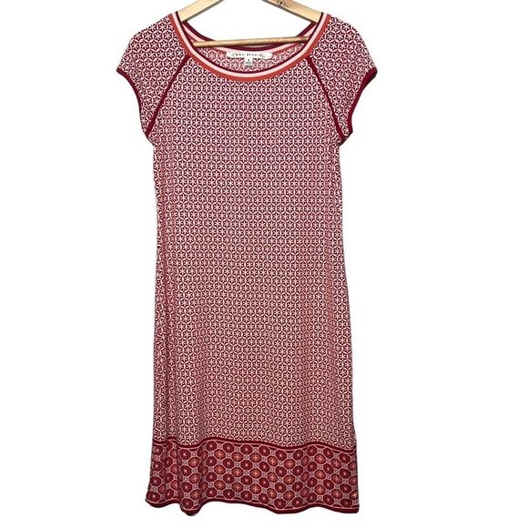 Max Studio Dresses & Skirts - Max Studio Red Orange & White Soft Sheath Dress